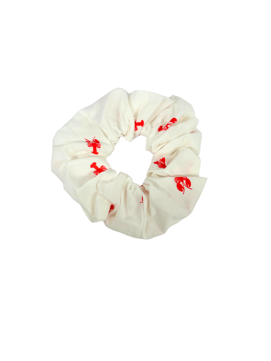White Lobster Large Scrunchie