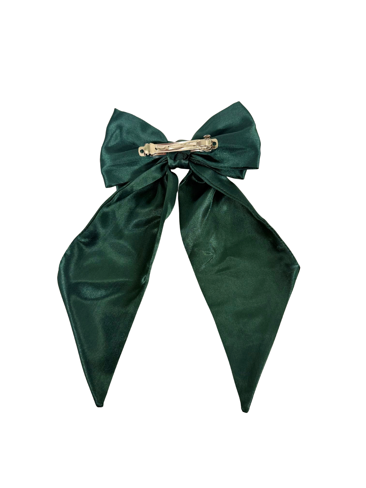 Forest Green Satin Hair Bow