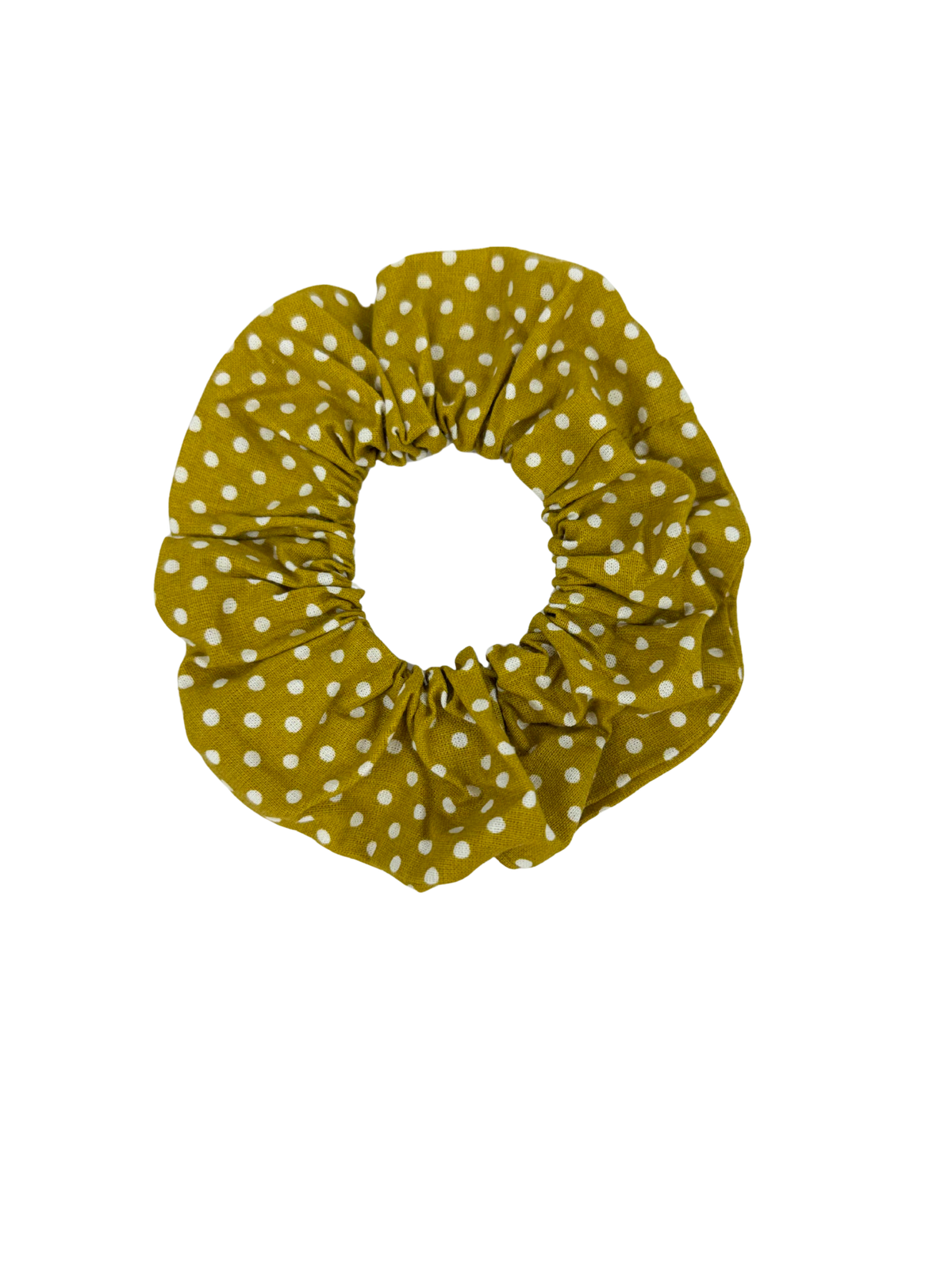 Green Polka Dot Large Scrunchie