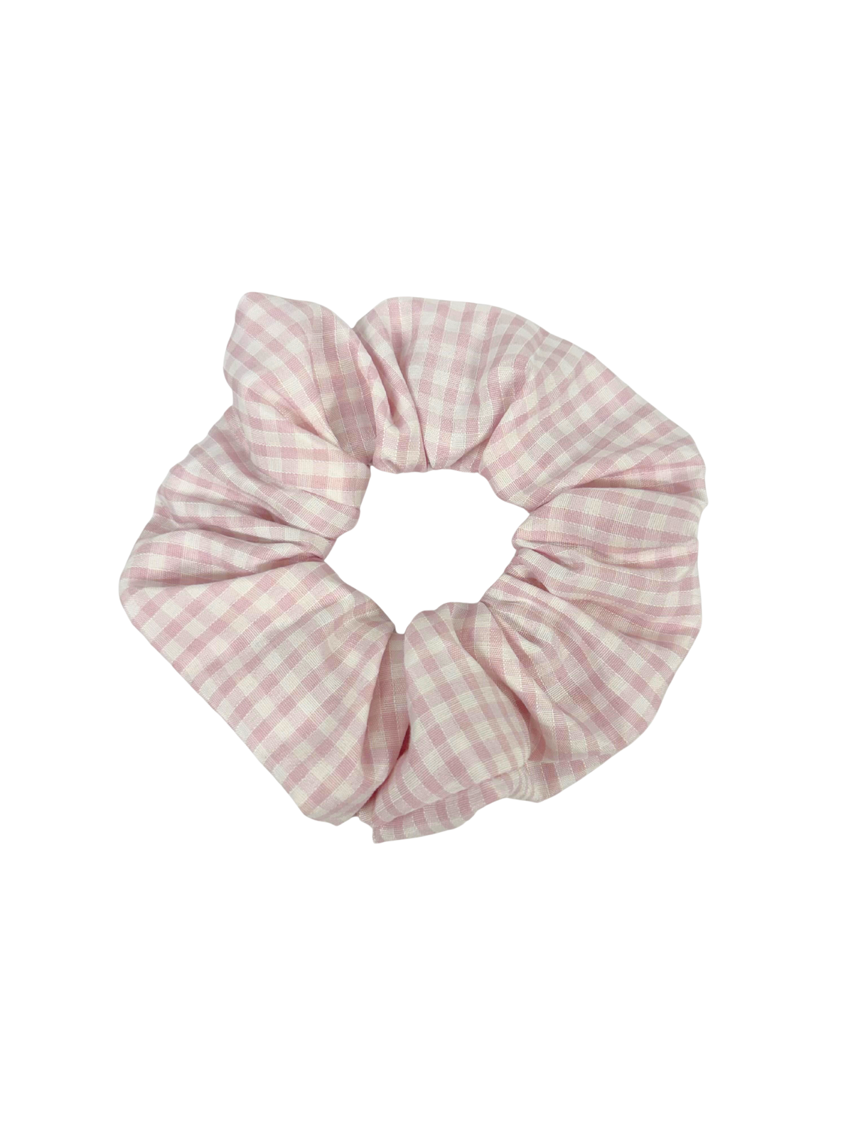 Baby Pink Gingham Large Scrunchie