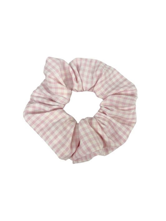 Baby Pink Gingham Large Scrunchie