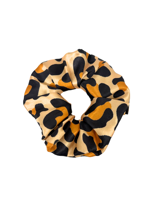 Leopard Satin Large Scrunchie