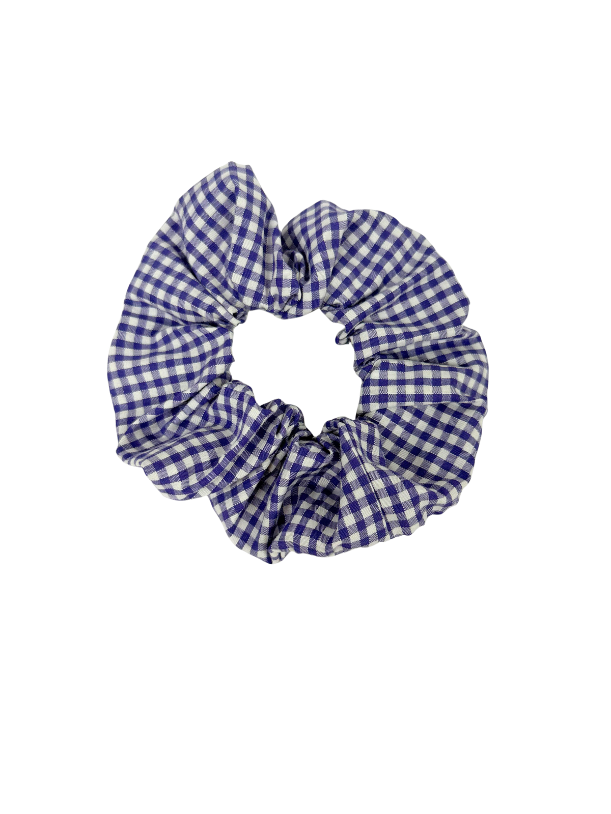 Dark Purple Gingham Large Scrunchie