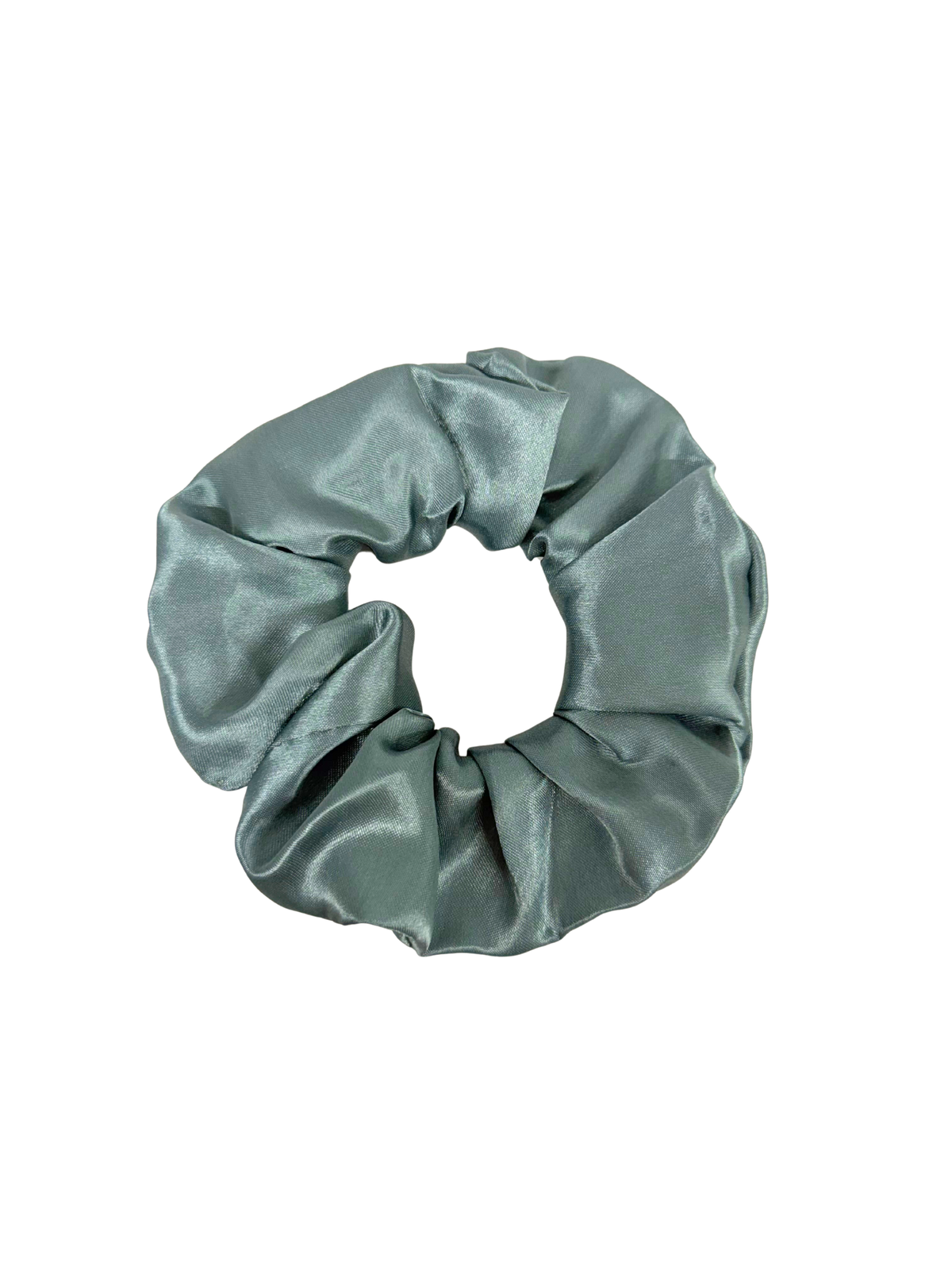 Ocean Blue Satin Large Scrunchie