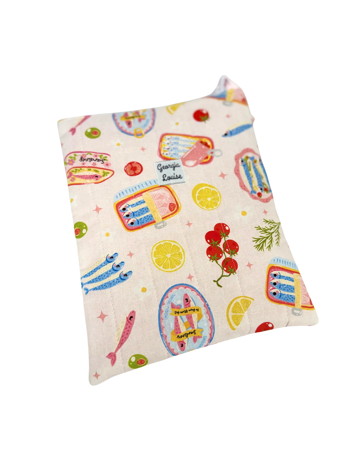 Pink Sardine Book Sleeve with Zipper