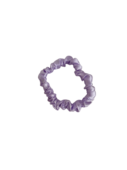 Lilac Purple Satin Skinny Scrunchie