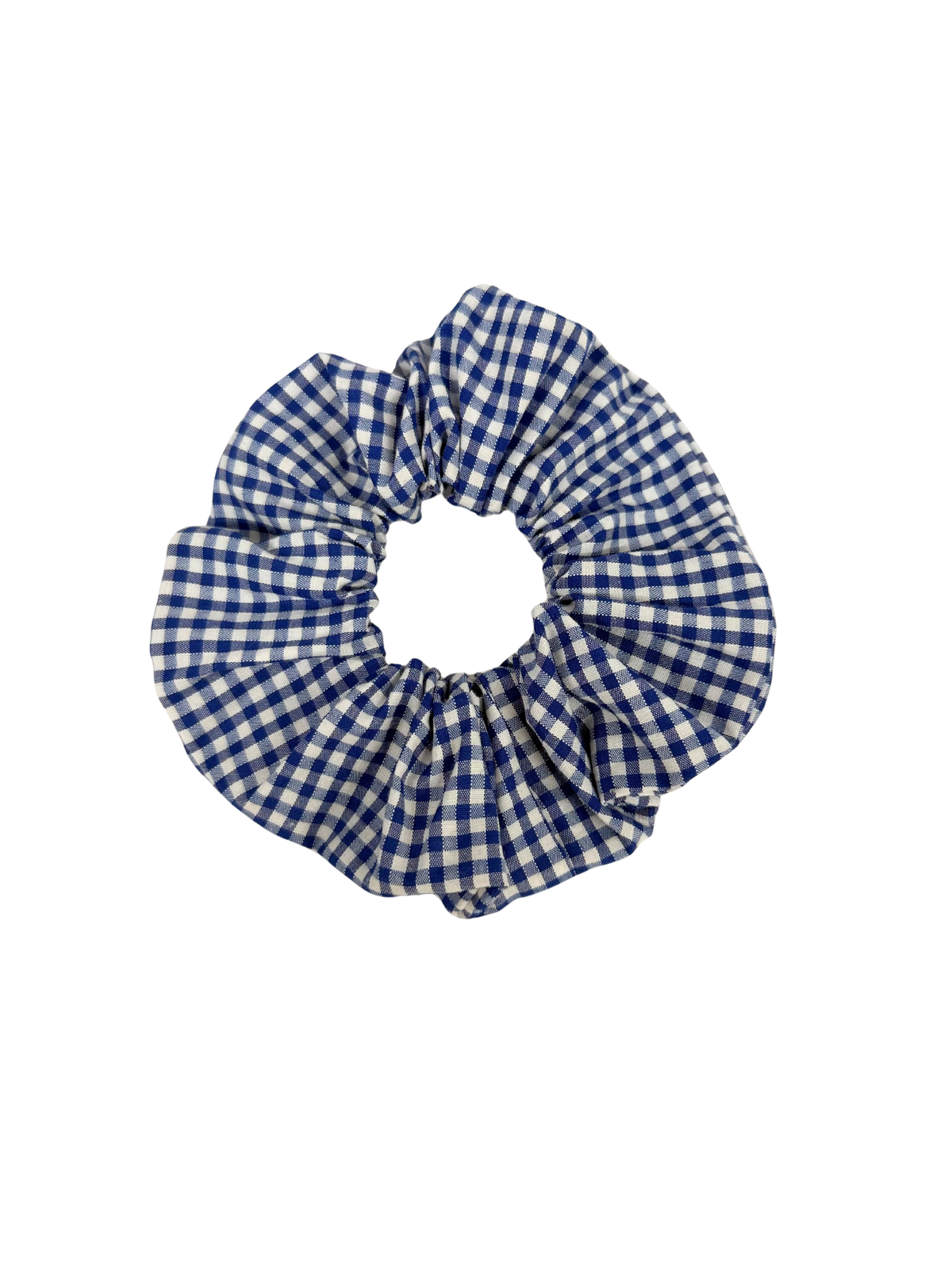 Royal Blue Gingham Large Scrunchie