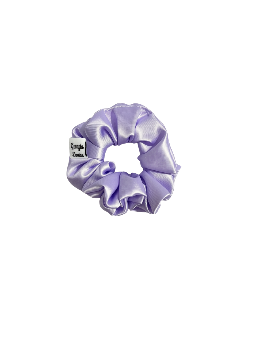 Lilac Purple Satin Small Scrunchie