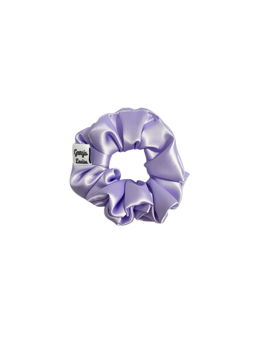 Lilac Purple Satin Small Scrunchie