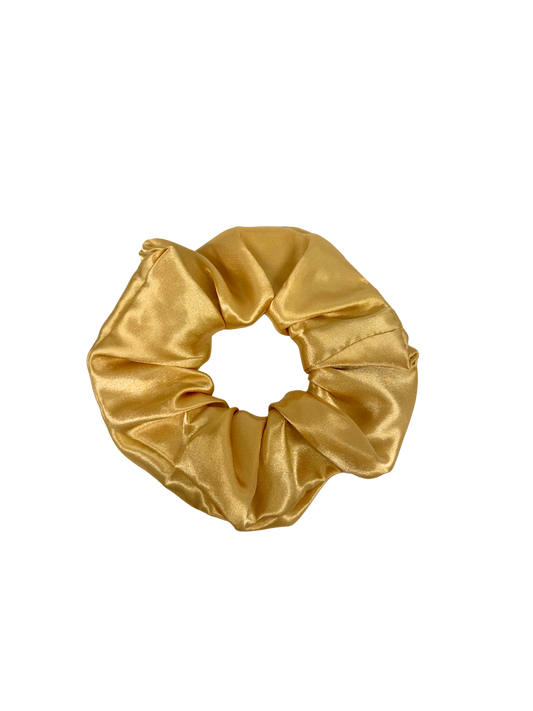 Gold Satin Hair Scrunchie