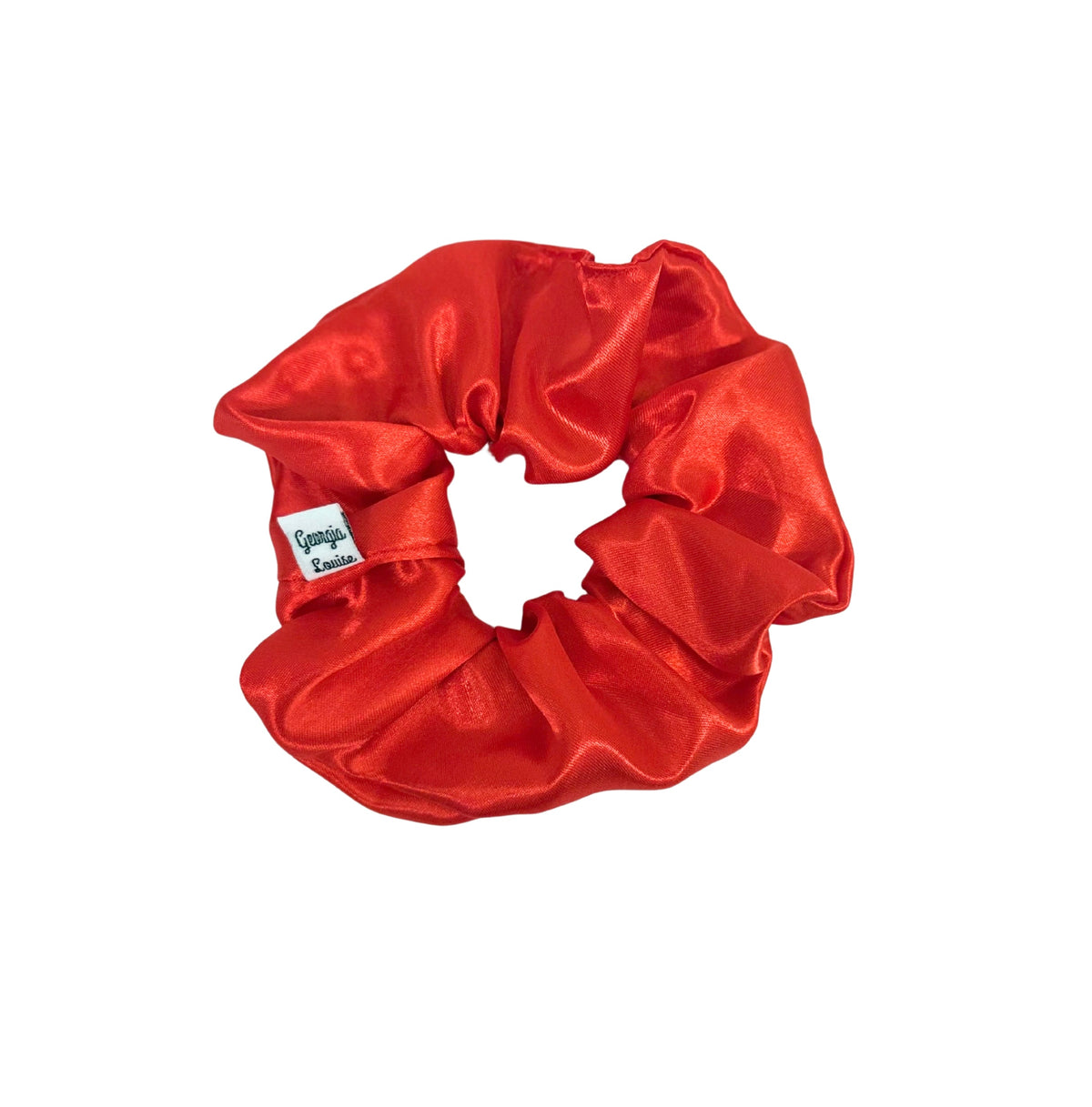 Bright Red Satin Large Scrunchie