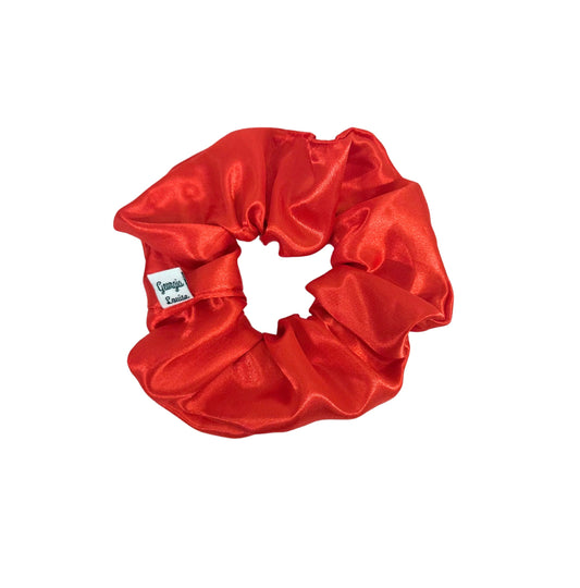 Bright Red Satin Large Scrunchie