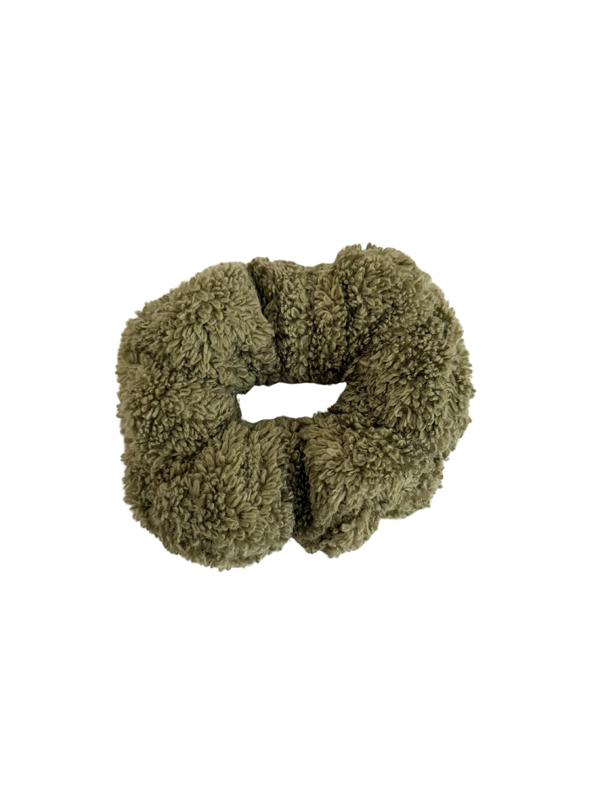 Khaki Green Towel Scrunchie