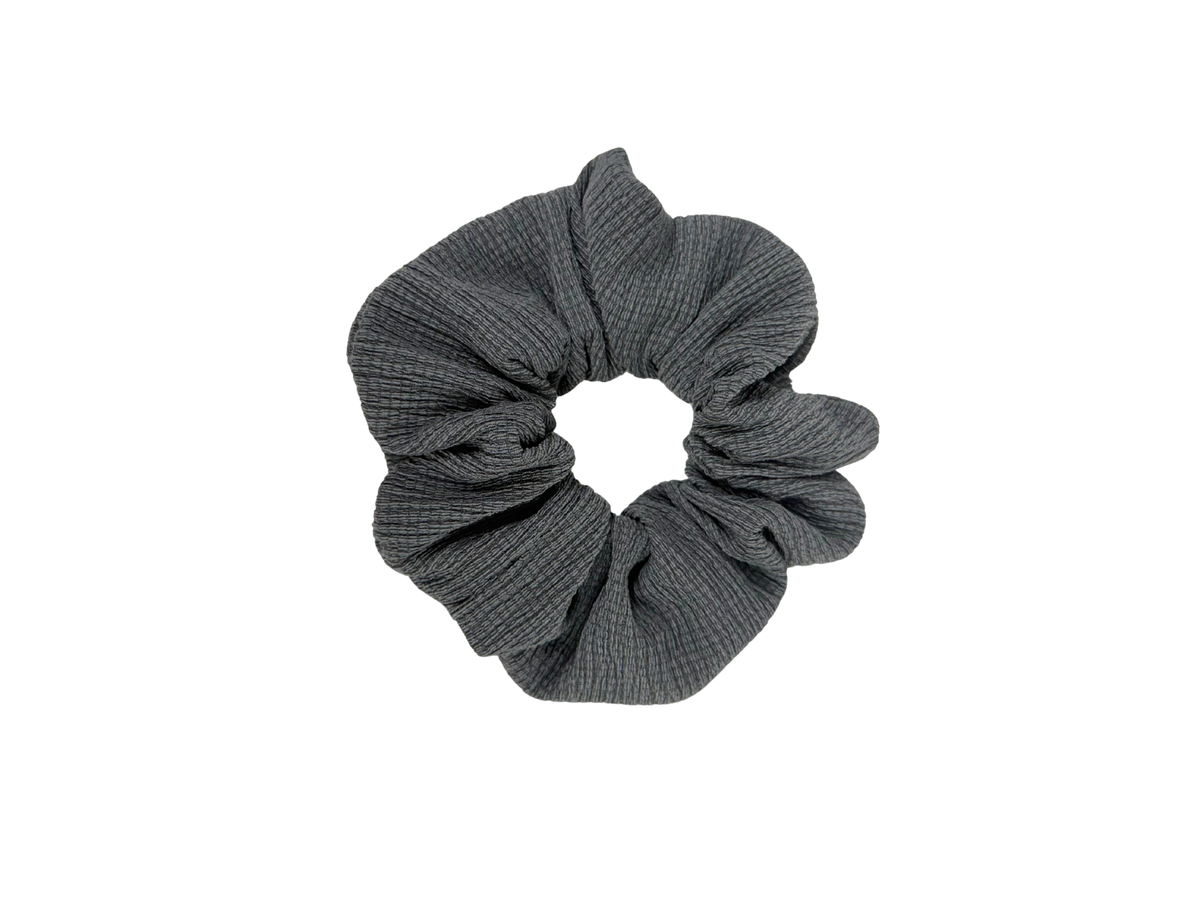 Grey Textured Large Scrunchie