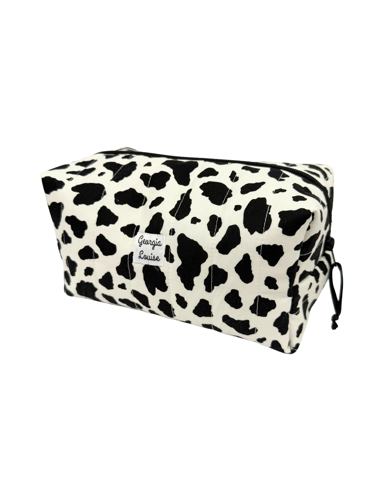Cow Print Large Makeup Bag