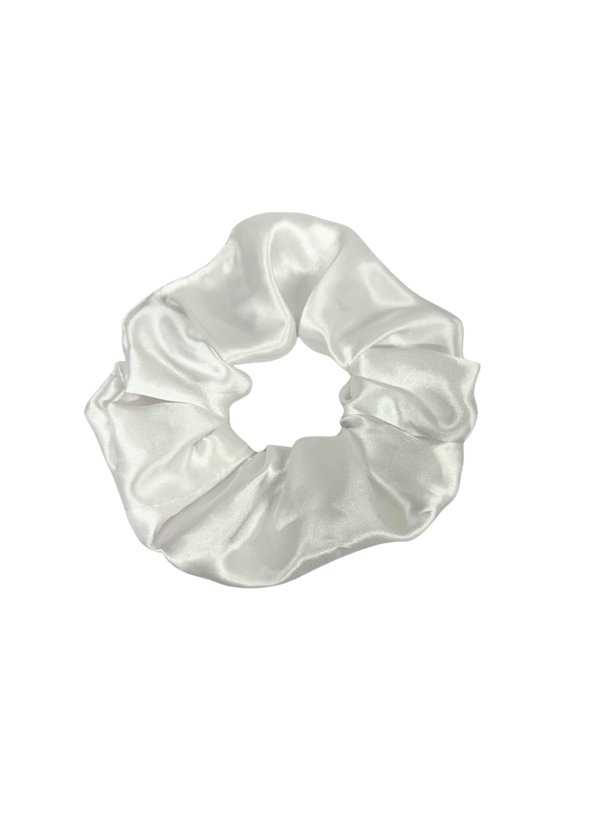 Glacier White Satin Large Scrunchie