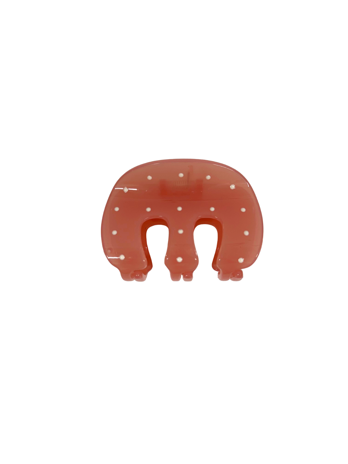 Pink Polka Dot Pumpkin Claw Clip
