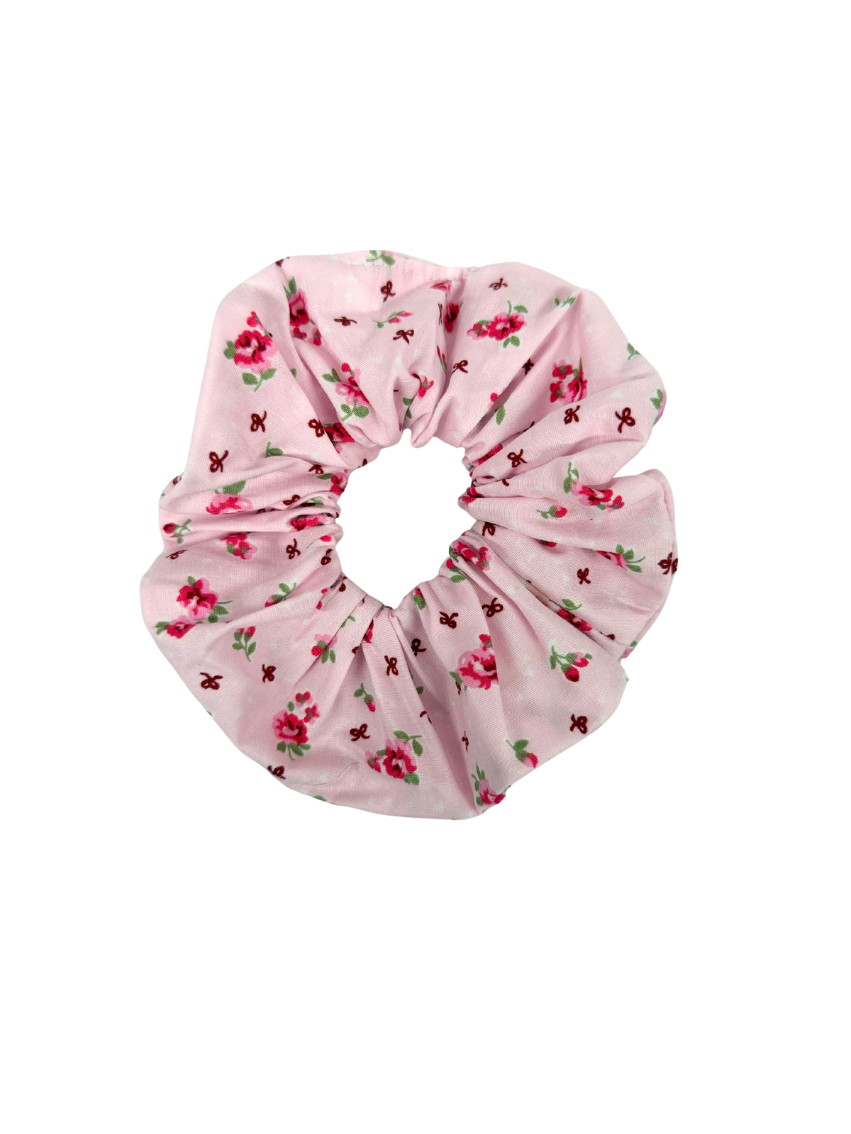 Pink Posy Floral Large Scrunchie