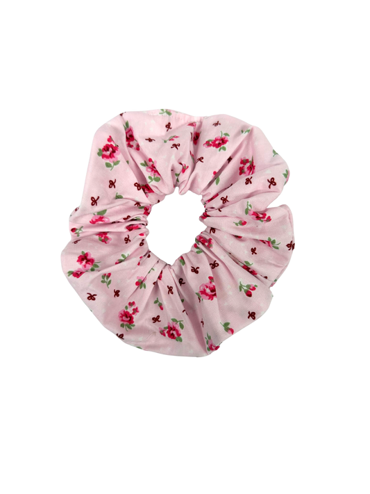 Pink Posy Floral Large Scrunchie