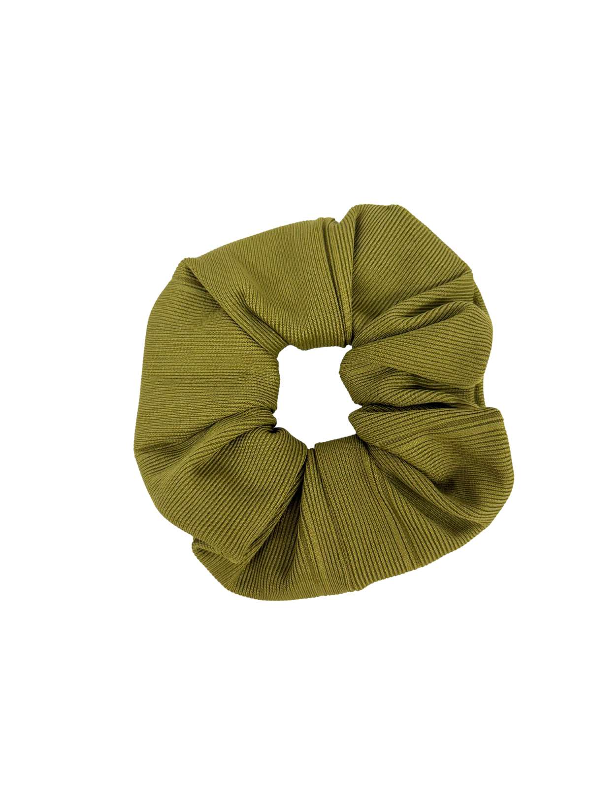 Khaki Green Jersey Large Scrunchie