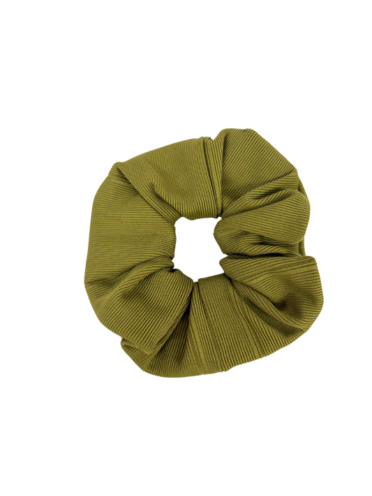 Khaki Green Jersey Large Scrunchie