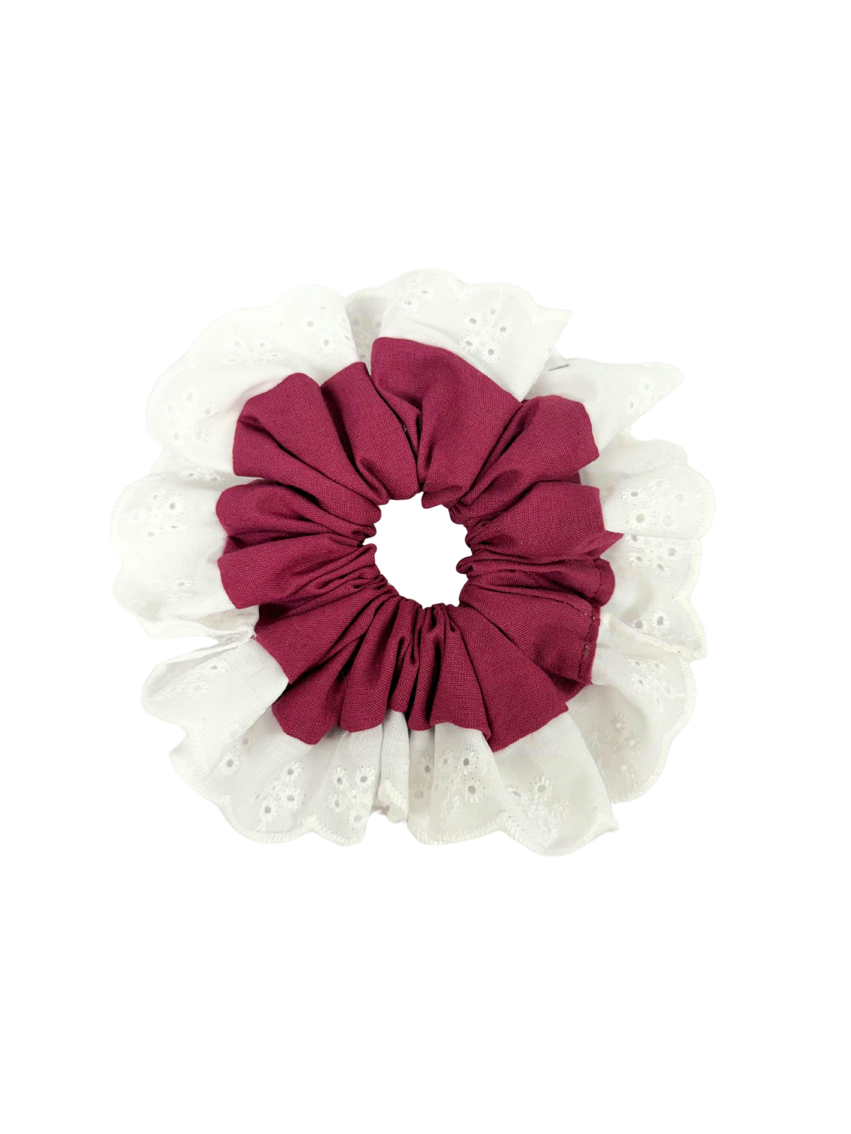 Plum Oversized Ruffle Scrunchie