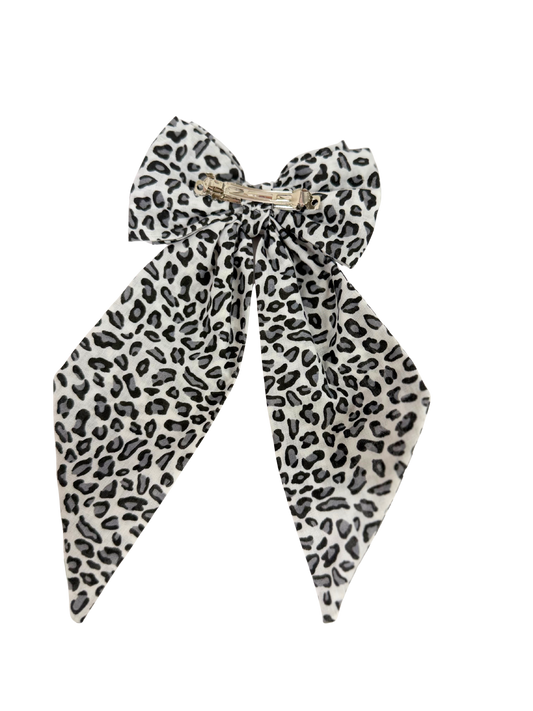 Lynx Print Hair Bow