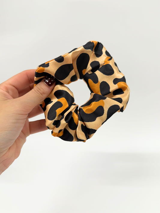 Leopard Satin Large Scrunchie