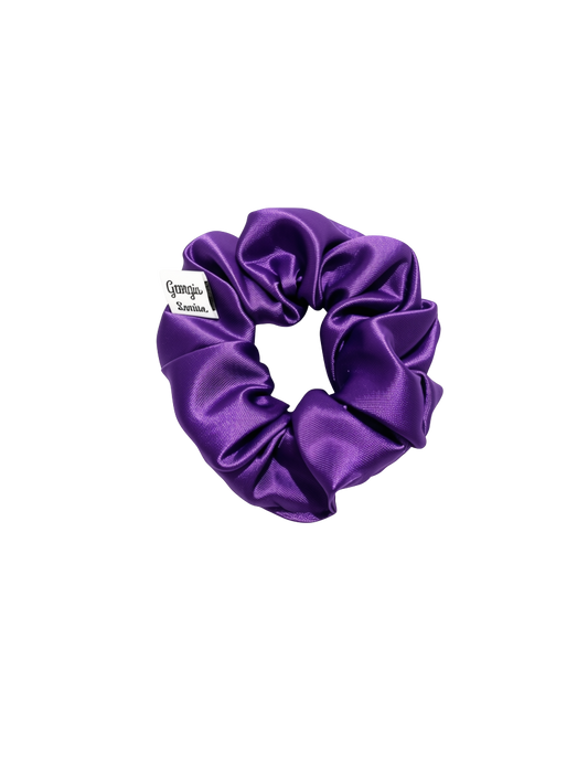Cadbury Purple Satin Small Scrunchie