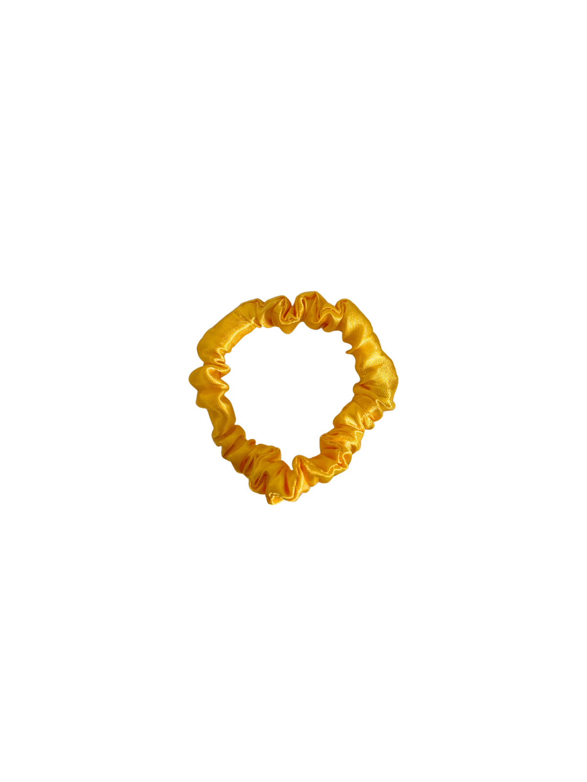 Marigold Yellow Satin Skinny Scrunchie