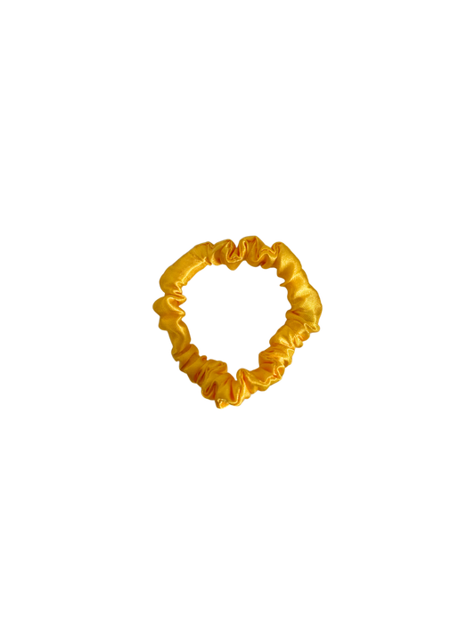 Marigold Yellow Satin Skinny Scrunchie
