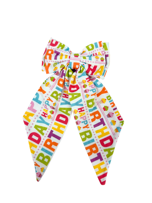 Happy Birthday Hair Bow