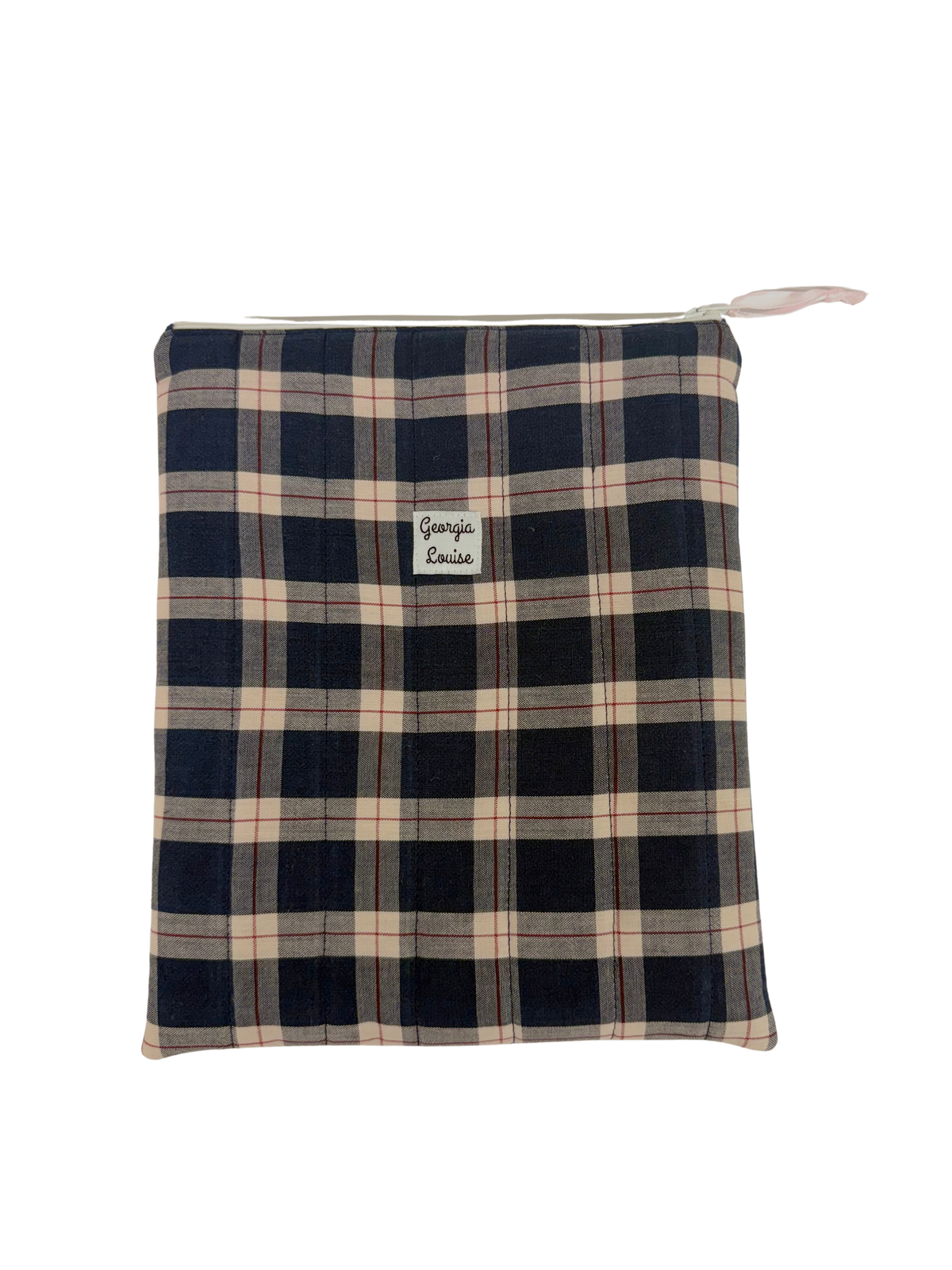 Navy & Pink Tartan 11 Inch Ipad Case