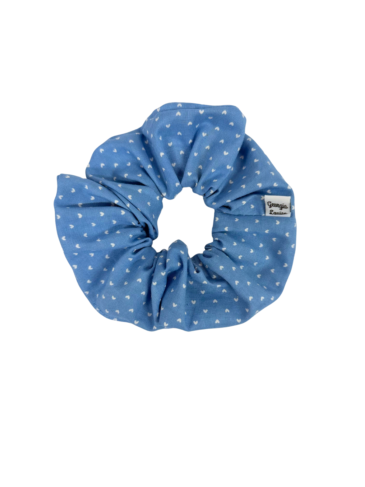 Blue Heart Large Scrunchie
