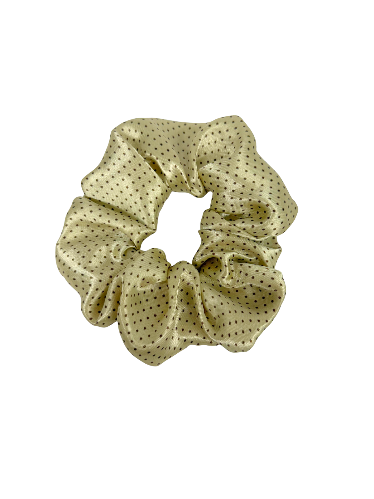 Caramel Polka Large Scrunchie