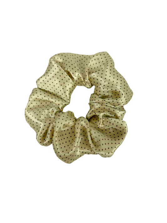 Caramel Polka Large Scrunchie