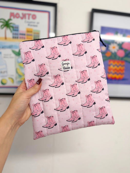 Pink Cowgirl Boots 11 Inch Ipad Case