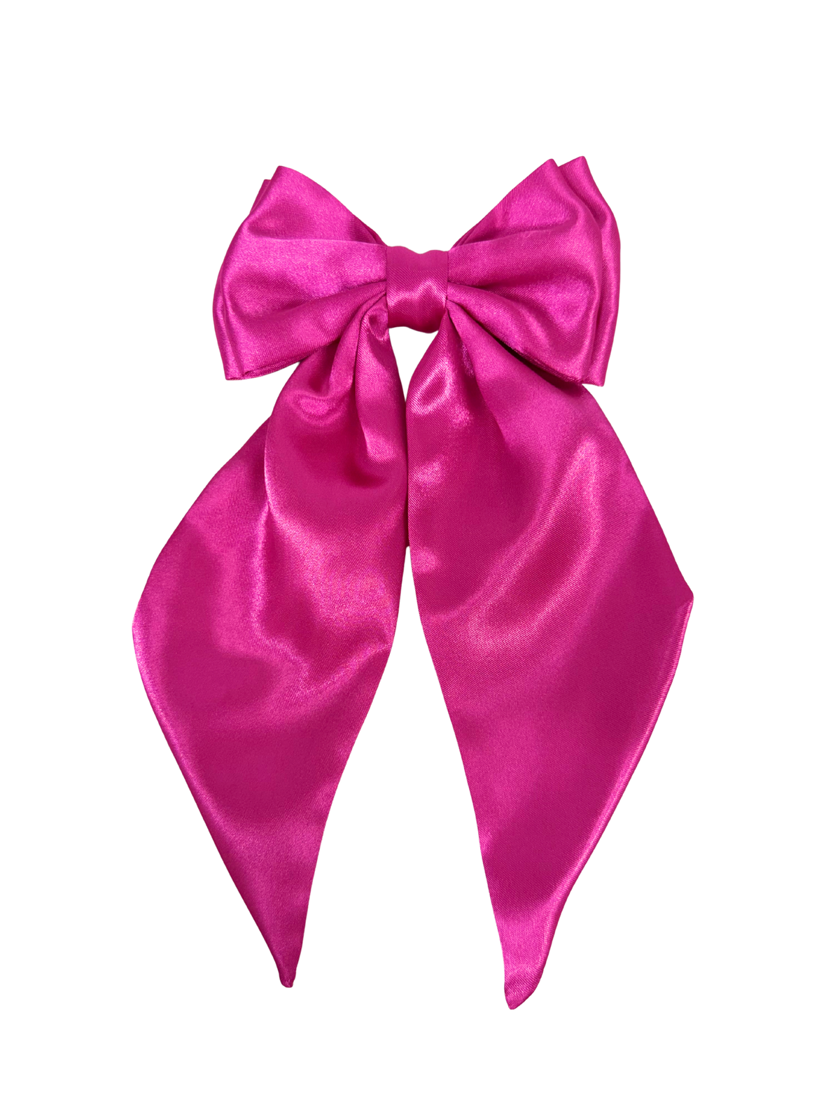 Hot Pink Satin Hair Bow