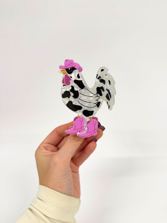 Cowgirl Chicken Claw Clip