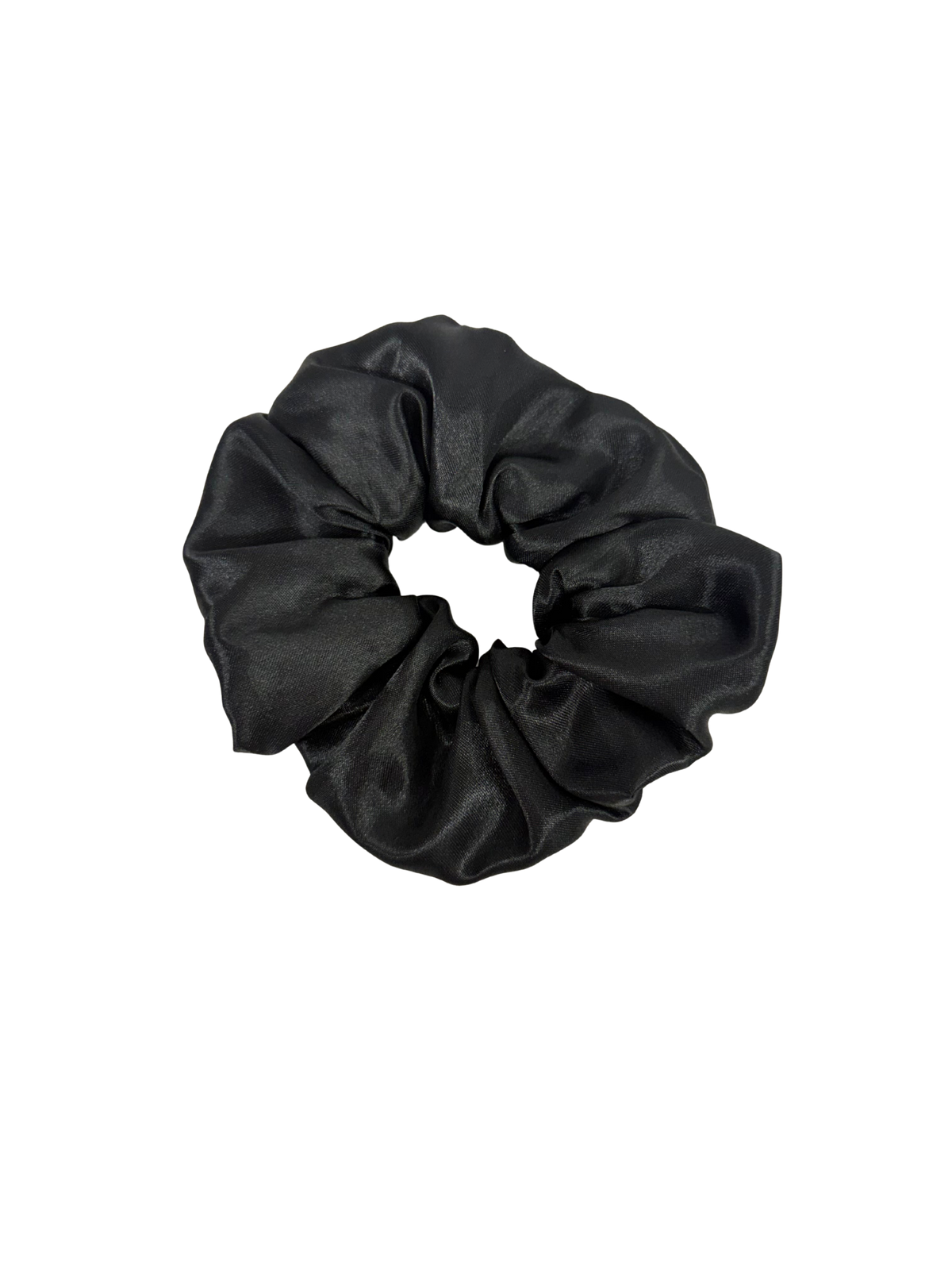 Black Satin Large Scrunchie