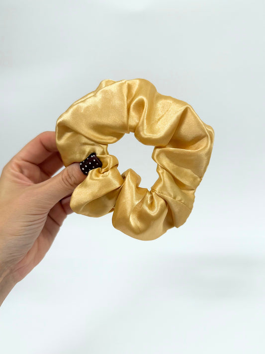 Gold Satin Hair Scrunchie
