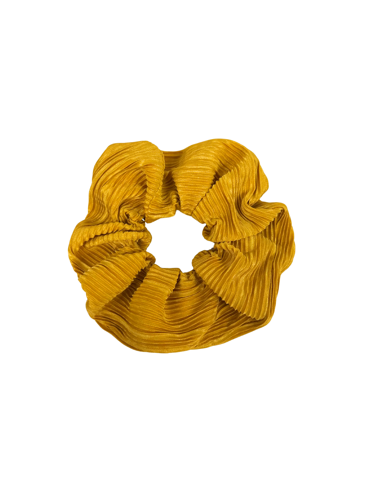 Mustard Plisse Large Scrunchie