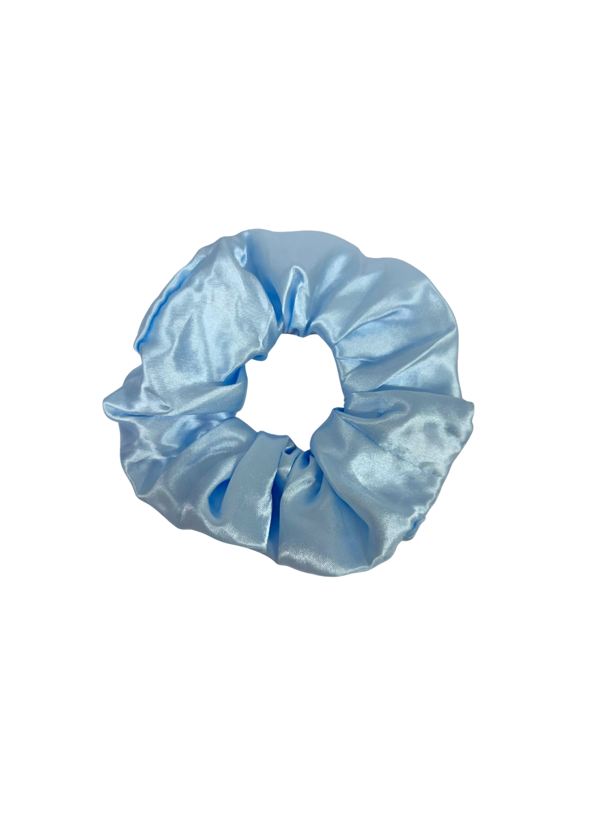 Baby Blue Satin Large Scrunchie