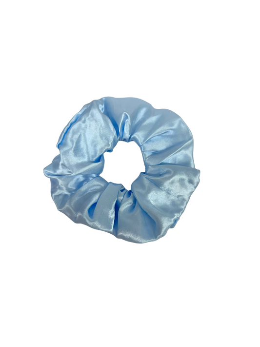 Baby Blue Satin Large Scrunchie