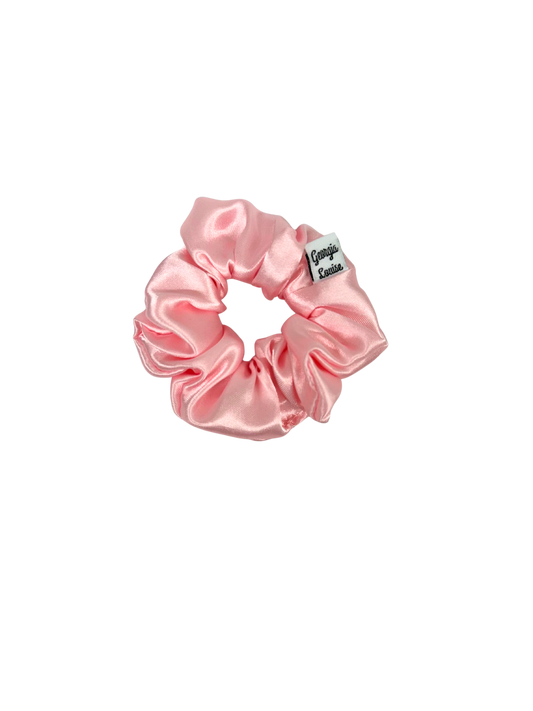 Baby Pink Satin Small Scrunchie