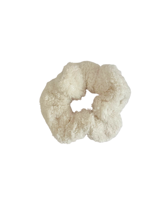 Cream Towel Scrunchie