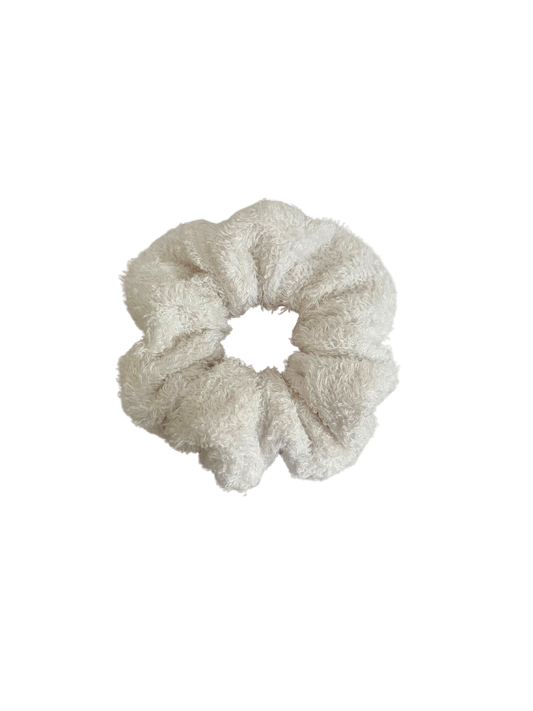White Bamboo Towel Scrunchie
